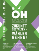 Deckblatt des ÖH Boku Magazins, ÖH Wahlausgabe, April 2023